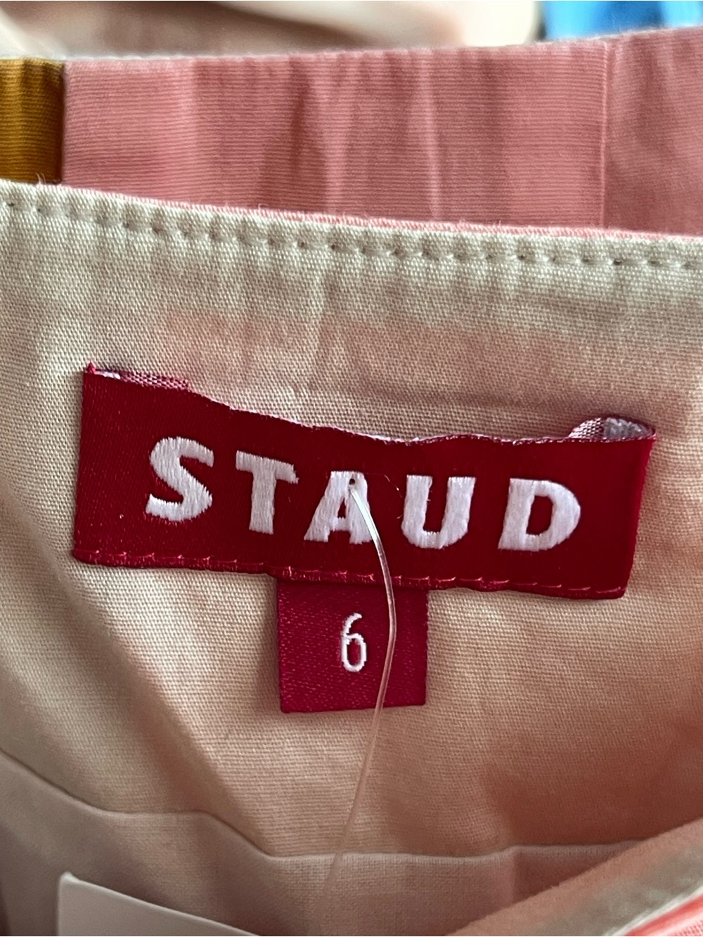 STAUD NWT Wells Multicolor Striped Cotton-blend Poplin Mini Skirt - Picture 4 of 11